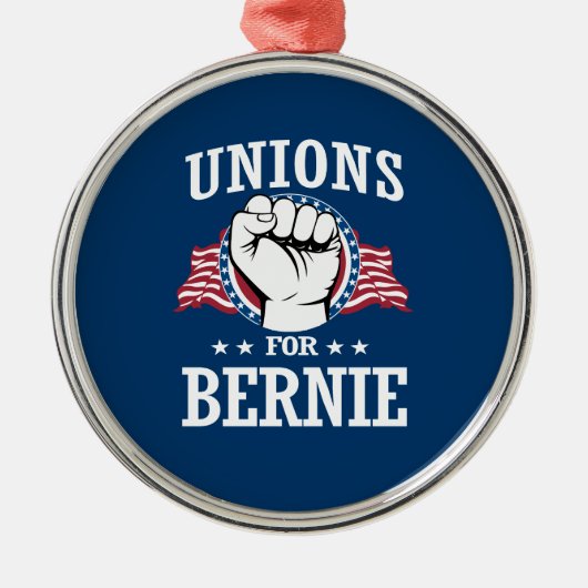 UNIES VOOR BERNIE SANDERS METALEN ORNAMENT (Voorkant)