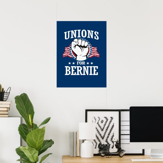 UNIES VOOR BERNIE SANDERS POSTER (Thuiskantoor)