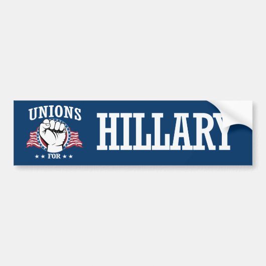 UNIES VOOR HILLARY BUMPERSTICKER (Voorkant)