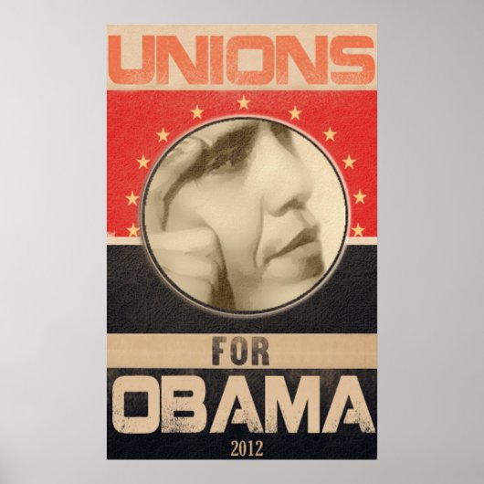Unies voor Obama 2012 Grunge Poster (Voorkant)