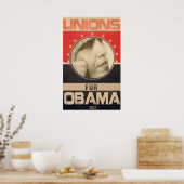 Unies voor Obama 2012 Grunge Poster (Keuken)