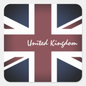  Unievaartuig en patriotten onder Britse vlag / Ve Vierkante Sticker (Voorkant)