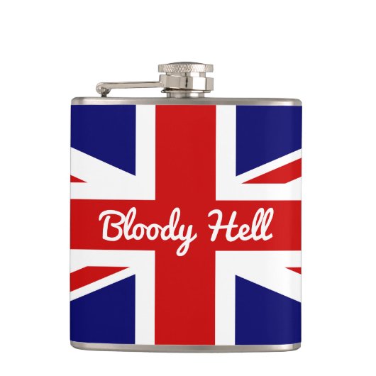 Unievaartuig vlag met Funny Quote Heupfles (Voorkant)