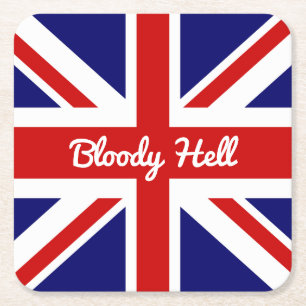 Unievaartuig vlag met Funny Quote Kartonnen Onderzetters