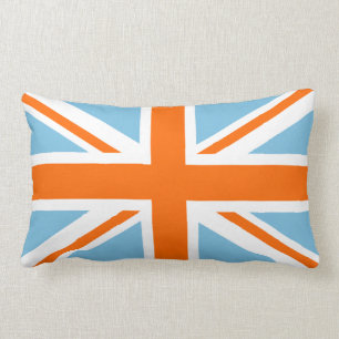 Unievlag/Jack Design Oranje White en Blue Kussen