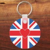 Unievlag/Jack-ontwerp & -hart Sleutelhanger (Voorkant)