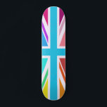 Unievlag/Jack-ontwerp - Multicolorf Skateboard<br><div class="desc">Unievlag (ook wel bekend als de Unievaartuig), Britse vlag in een spectrum van kleuren.</div>