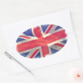 Unievlag of Uniefouanwel Brits patriot Ovale Sticker (Envelop)