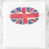 Unievlag of Uniefouanwel Brits patriot Ovale Sticker (Tas)
