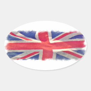 Unievlag of Uniefouanwel Brits patriot Ovale Sticker