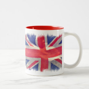 Unievlag of Uniefouanwel Brits patriot Tweekleurige Koffiemok