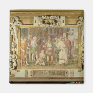 Unificatie van de staat, details van decoratief magneet