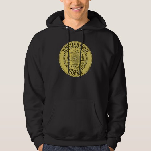 Unification Court Mannen Hoodie Black (Voorkant)