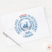 UNIFIL NL VN Detachement Ronde Sticker (Envelop)