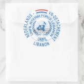 UNIFIL NL VN Detachement Ronde Sticker (Tas)