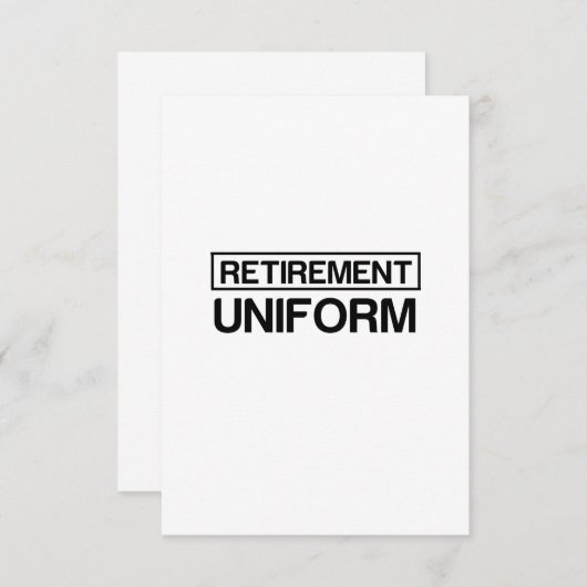 UNIFORM-INTREKKING BEDANKKAART (Voorkant / Achterkant)