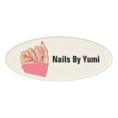 Uniform Nail Artist Manicurist Salon Beauty Naambadge (Voorkant)