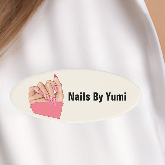 Uniform Nail Artist Manicurist Salon Beauty Naambadge