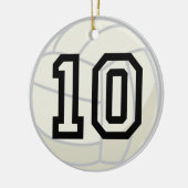 Uniform nummer 10 voor volleybalspeler keramisch ornament (Links)