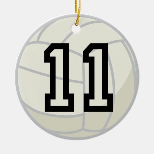 Uniform nummer 11 volleybalspeler keramisch ornament (Voorkant)