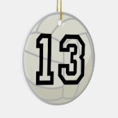 Uniform nummer 13 volleybalspeler keramisch ornament (Rechts)