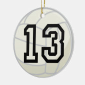 Uniform nummer 13 volleybalspeler keramisch ornament (Links)