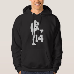 Uniform nummer 14 voor honkbalspeler hoodie
