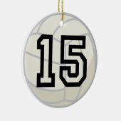Uniform nummer 15 volleybalspeler keramisch ornament (Rechts)