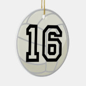 Uniform nummer 16 volleybalspeler keramisch ornament (Rechts)