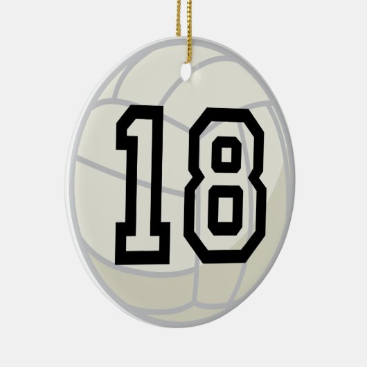 Uniform nummer 18 volleybalspeler keramisch ornament (Rechts)