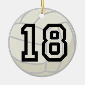 Uniform nummer 18 volleybalspeler keramisch ornament (Voorkant)