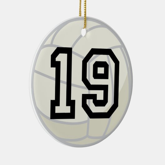 Uniform nummer 19 volleybalspeler keramisch ornament (Rechts)