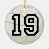 Uniform nummer 19 volleybalspeler keramisch ornament (Voorkant)
