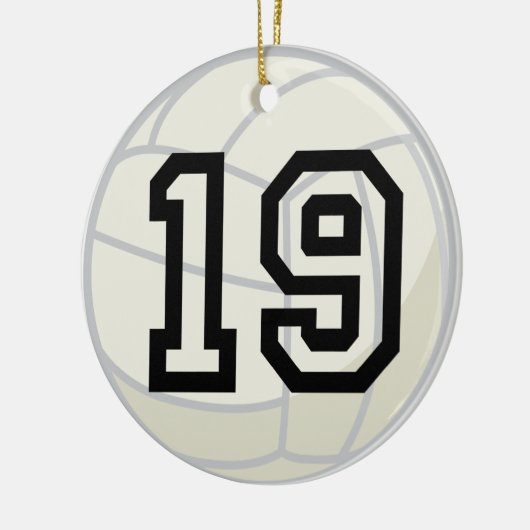 Uniform nummer 19 volleybalspeler keramisch ornament (Links)