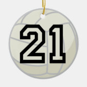 Uniform nummer 21 volleybalspeler keramisch ornament (Voorkant)