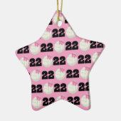 Uniform nummer 22 voor volleybalspeler meisjes keramisch ornament (Links)