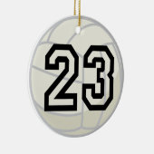 Uniform nummer 23 voor volleybalspeler keramisch ornament (Rechts)