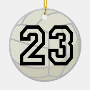 Uniform nummer 23 voor volleybalspeler keramisch ornament