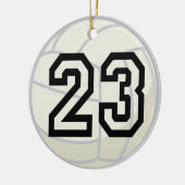 Uniform nummer 23 voor volleybalspeler keramisch ornament (Links)