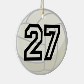 Uniform nummer 27 volleybalspeler keramisch ornament (Rechts)