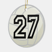 Uniform nummer 27 volleybalspeler keramisch ornament (Links)
