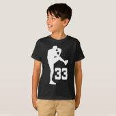 Uniform nummer 33 voor Baseball Player T-shirt (Voorkant volledig)