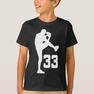 Uniform nummer 33 voor Baseball Player T-shirt