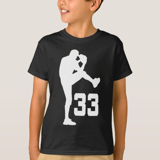 Uniform nummer 33 voor Baseball Player T-shirt (Voorkant)