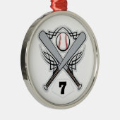 Uniform nummer 7 voor honkbalspeler metalen ornament (Rechts)