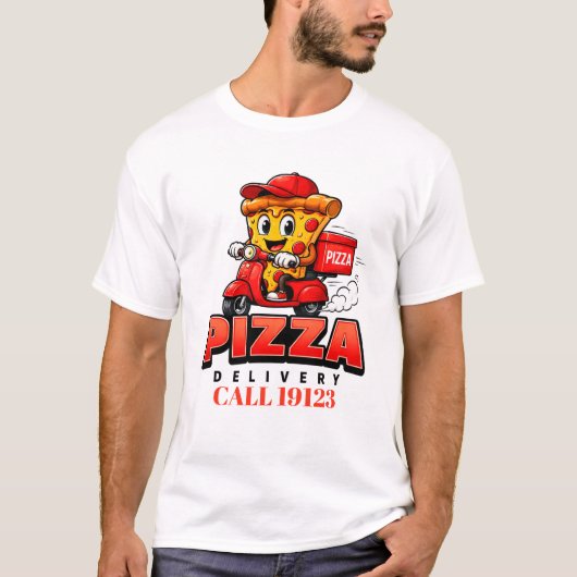 🍕 Uniform voor pizza bezorgteam personeel 🚚 T-shirt (Voorkant)