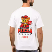 🍕 Uniform voor pizza bezorgteam personeel 🚚 T-shirt (Achterkant)