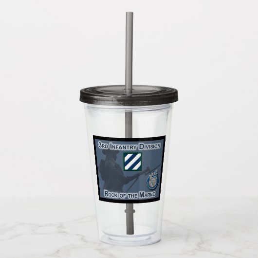 Uniforme 3e infanteriedivisie Gift Acryl Drinkbeker (Voorkant)