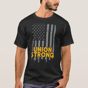Uniforme Amerikaanse vlaggepatriottische arbeidsda T-shirt