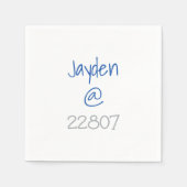 Uniforme Silver Blue Zip-code Servet (Voorkant)